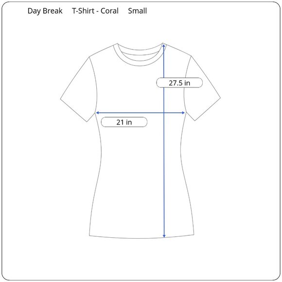 Day Break Women's Coral T-Shirt "Stay Salty" Casey Key Florida Small Beachwear - Picture 2 of 9